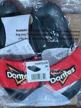 Doritos Ground Up Nacho Cheese Slides Sandals Men's sz 8 NWT NEW